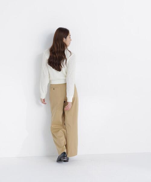 NATURAL BEAUTY BASIC(ナチュラルビューティーベーシック)の「ミニフリルカットカーディガン(カーディガン/ボレロ・レディース・ブラック/オフホワイト/レッド・フリ-)」の9枚目の写真
