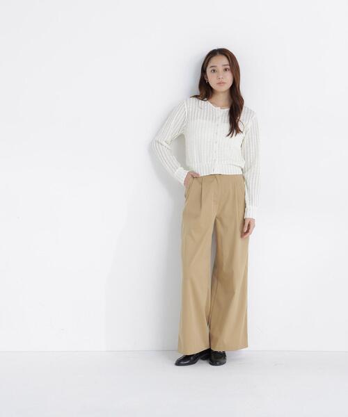 NATURAL BEAUTY BASIC(ナチュラルビューティーベーシック)の「ミニフリルカットカーディガン(カーディガン/ボレロ・レディース・ブラック/オフホワイト/レッド・フリ-)」の11枚目の写真