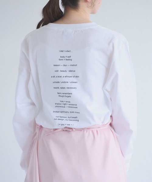 I am I in fact...（アイアムアイインファクト）の「ID LON-TEE（Tシャツ/カットソー・レディース・ブラック/ホワイト・FREE）」の6枚目の写真