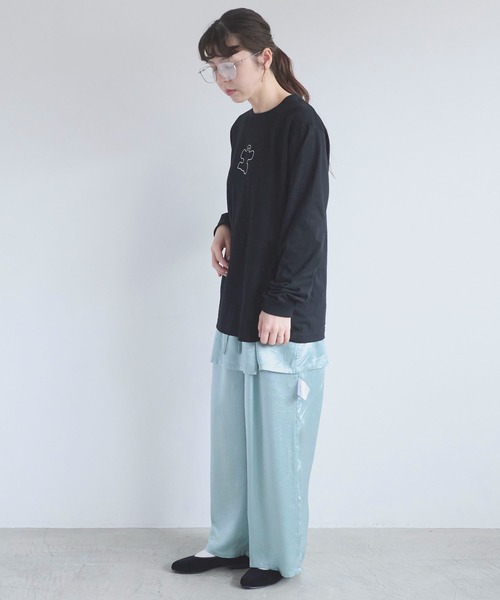 I am I in fact...（アイアムアイインファクト）の「ID LON-TEE（Tシャツ/カットソー・レディース・ブラック/ホワイト・FREE）」の12枚目の写真