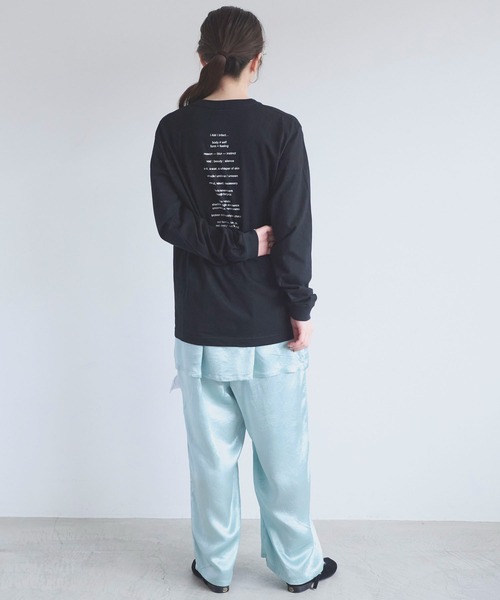 I am I in fact...（アイアムアイインファクト）の「ID LON-TEE（Tシャツ/カットソー・レディース・ブラック/ホワイト・FREE）」の14枚目の写真