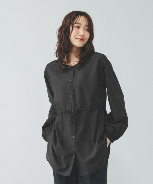 GLOBAL WORK(グローバルワーク)の「シアーチュニックブラウス/797355(シャツ/ブラウス・レディース・ブラック/オフホワイト/ラベンダー/ドット・MEDIUM/LARGE)」の3枚目の写真