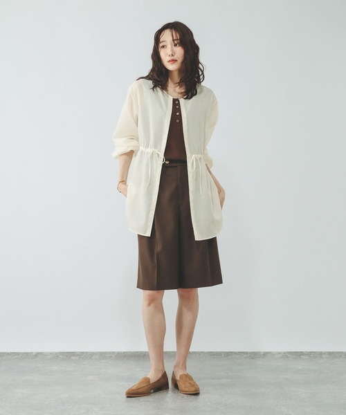 GLOBAL WORK(グローバルワーク)の「シアーチュニックブラウス/797355(シャツ/ブラウス・レディース・ブラック/オフホワイト/ラベンダー/ドット・MEDIUM/LARGE)」の5枚目の写真