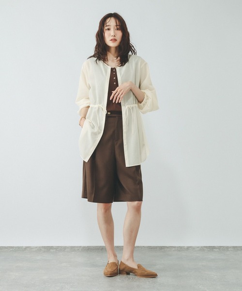 GLOBAL WORK(グローバルワーク)の「シアーチュニックブラウス/797355(シャツ/ブラウス・レディース・ブラック/オフホワイト/ラベンダー/ドット・MEDIUM/LARGE)」の6枚目の写真