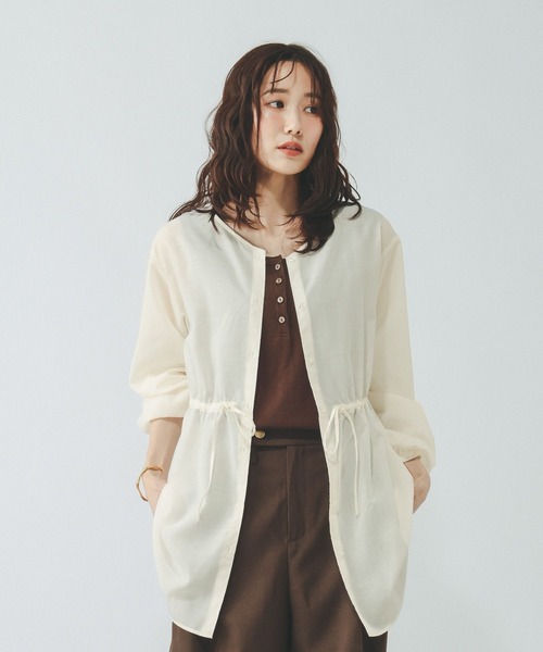 GLOBAL WORK(グローバルワーク)の「シアーチュニックブラウス/797355(シャツ/ブラウス・レディース・ブラック/オフホワイト/ラベンダー/ドット・MEDIUM/LARGE)」の7枚目の写真