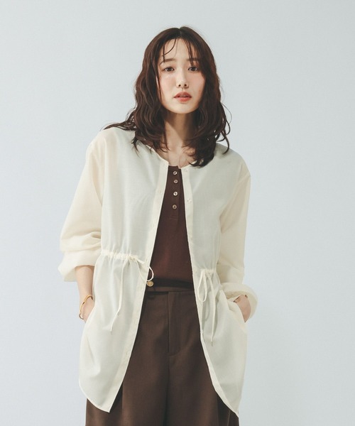 GLOBAL WORK(グローバルワーク)の「シアーチュニックブラウス/797355(シャツ/ブラウス・レディース・ブラック/オフホワイト/ラベンダー/ドット・MEDIUM/LARGE)」の8枚目の写真