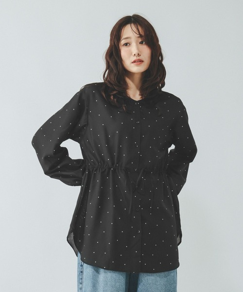 GLOBAL WORK(グローバルワーク)の「シアーチュニックブラウス/797355(シャツ/ブラウス・レディース・ブラック/オフホワイト/ラベンダー/ドット・MEDIUM/LARGE)」の16枚目の写真