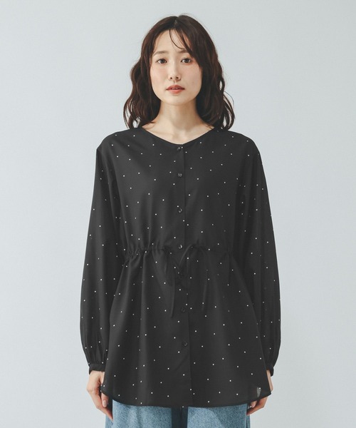 GLOBAL WORK(グローバルワーク)の「シアーチュニックブラウス/797355(シャツ/ブラウス・レディース・ブラック/オフホワイト/ラベンダー/ドット・MEDIUM/LARGE)」の22枚目の写真