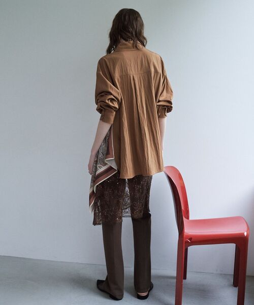 Editt by YECCA VECCA(エディットバイイェッカヴェッカ)の「ストレッチセンターシームフレアパンツ(その他パンツ・レディース・ブラウン/ブラック・FREE)」の6枚目の写真