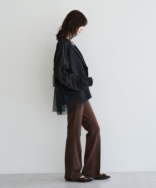 Editt by YECCA VECCA(エディットバイイェッカヴェッカ)の「ストレッチセンターシームフレアパンツ(その他パンツ・レディース・ブラウン/ブラック・FREE)」の19枚目の写真