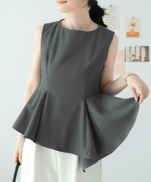 Peplum noose ribbed top (пеплум трикотаж)
