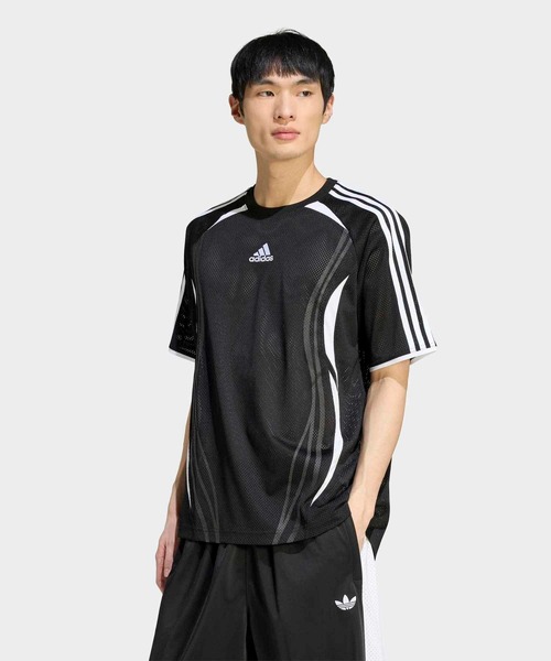 adidas(アディダス)の「チームガイスト メッシュジャージ / アディダスオリジナルス adidas Originals(Tシャツ/カットソー・メンズ・ブラック・XX-LARGE/XX-SMALL/3XL/LARGE/X-SMALL/X-LARGE/MEDIUM/SMALL)」の3枚目の写真