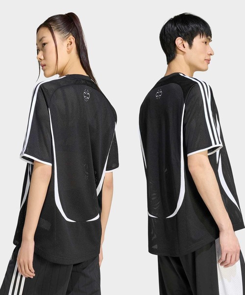 adidas(アディダス)の「チームガイスト メッシュジャージ / アディダスオリジナルス adidas Originals(Tシャツ/カットソー・メンズ・ブラック・XX-LARGE/XX-SMALL/3XL/LARGE/X-SMALL/X-LARGE/MEDIUM/SMALL)」の2枚目の写真
