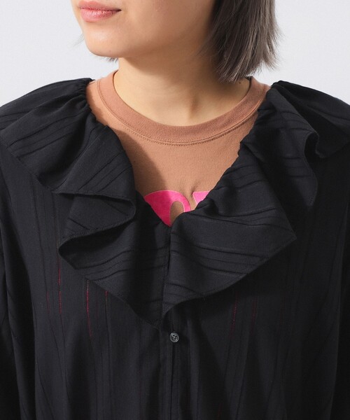 BEAMS BOY(ビームスボーイ)の「ドビー ストライプ ワンピース(ワンピース・レディース・オフホワイト/ブラック・0/1/2)」の12枚目の写真