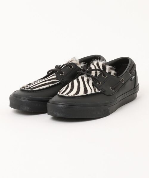 VANS(バンズ)の「VANS ヴァンズ 2-EYELET BOAT SHOE ツーアイレット ボートシュー VN000Z96BLA PONY HAIR BLACK(スニーカー・メンズ・ブラック・12/11/7h/7/10h/10/9h/9/8h/8)」の1枚目の写真