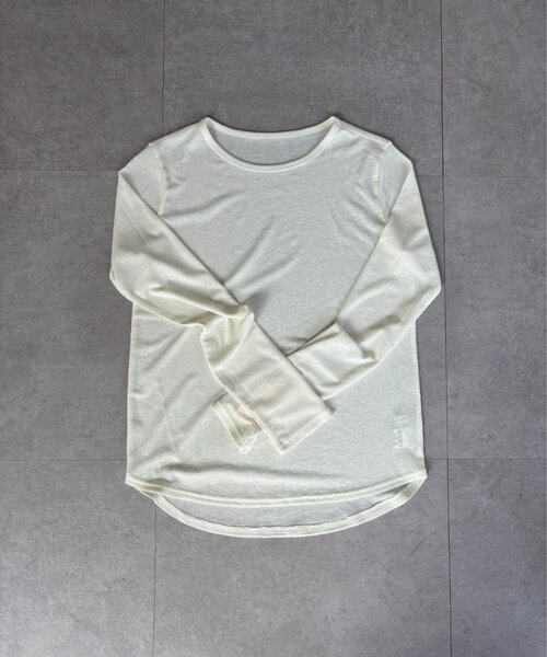 Jena espace merveilleux(ジェナ エスパスメルヴェイユ)の「クルー長袖Tシャツ(Tシャツ/カットソー・レディース・ブラウン/オフホワイト/ブラック/ピンク・FREE)」の12枚目の写真