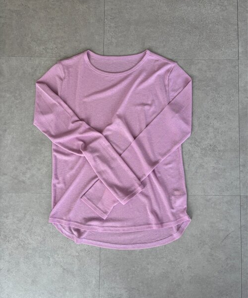 Jena espace merveilleux(ジェナ エスパスメルヴェイユ)の「クルー長袖Tシャツ(Tシャツ/カットソー・レディース・ブラウン/オフホワイト/ブラック/ピンク・FREE)」の22枚目の写真