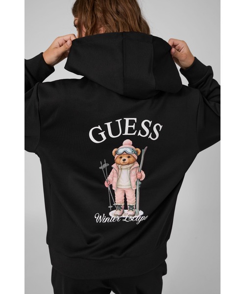 Guess(ゲス)の「FABRIZIA Hoodie パーカー バックプリント(パーカー・レディース・クリーム/ブラック・X-SMALL/SMALL/LARGE/MEDIUM)」の2枚目の写真