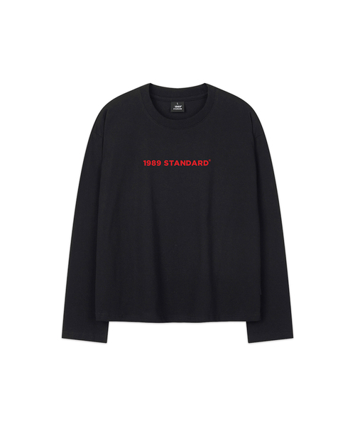 1989STANDARD(1989スタンダード)の「ベーシックロゴクロップロングスリーブ (SKLSTD-0006)(Tシャツ/カットソー・メンズ・ブラック/ホワイト/バーガンディー/ライトグレー・MEDIUM/LARGE/X-LARGE)」の1枚目の写真