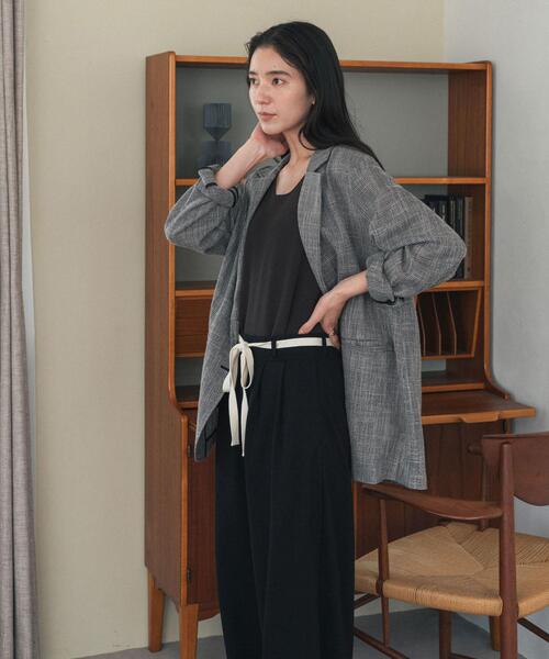 URBAN RESEARCH DOORS（アーバンリサーチドアーズ）の「ウエストリボンカットカーブパンツ（その他パンツ・レディース・ブラック/グレー系その他・MEDIUM/SMALL）」の7枚目の写真