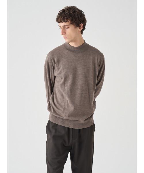 JOHN SMEDLEY（ジョンスメドレー）の「モックネック長袖ニットプルオーバー（ニット/セーター・メンズ・ブラウン系その他・M/L）」の7枚目の写真