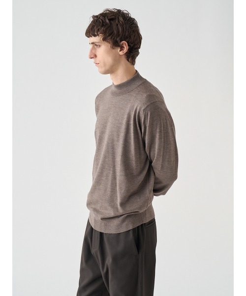 JOHN SMEDLEY（ジョンスメドレー）の「モックネック長袖ニットプルオーバー（ニット/セーター・メンズ・ブラウン系その他・M/L）」の4枚目の写真