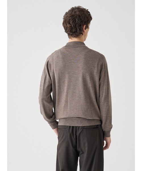 JOHN SMEDLEY（ジョンスメドレー）の「モックネック長袖ニットプルオーバー（ニット/セーター・メンズ・ブラウン系その他・M/L）」の5枚目の写真