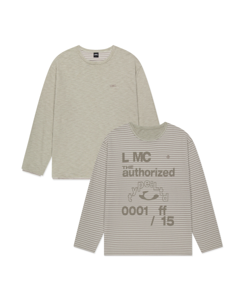 LMCの「REVERSIBLE STRIPE LONG SLV TEE beige(Tシャツ/カットソー・レディース・その他・LARGE/X-LARGE/SMALL/MEDIUM)」の1枚目の写真