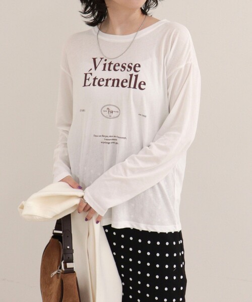 fredy emue(フレディエミュ)の「ロゴロンTシャツ(Tシャツ/カットソー・レディース・カーキ/ブラウン/オフホワイト・38)」の10枚目の写真