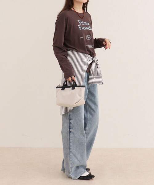 fredy emue(フレディエミュ)の「ロゴロンTシャツ(Tシャツ/カットソー・レディース・カーキ/ブラウン/オフホワイト・38)」の20枚目の写真
