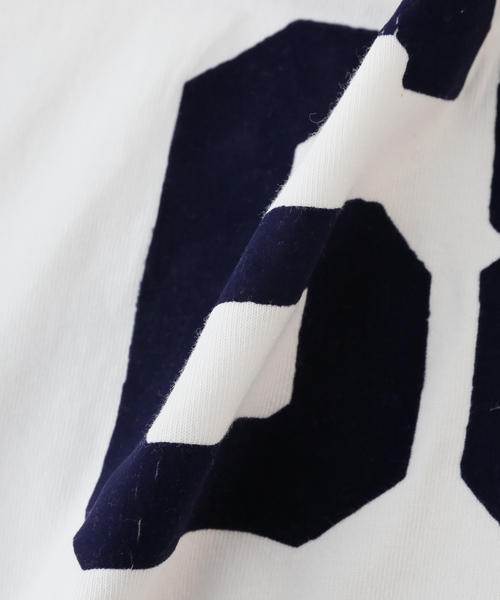 JOURNAL STANDARD(ジャーナルスタンダード)の「別注【MASON/メイソン】 for JS フロッキーPT フットボールTEE(Tシャツ/カットソー・レディース・オレンジ/ネイビー/ホワイト/レッド・FREE)」の5枚目の写真