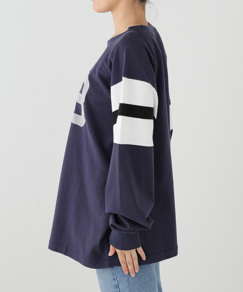 JOURNAL STANDARD(ジャーナルスタンダード)の「別注【MASON/メイソン】 for JS フロッキーPT フットボールTEE(Tシャツ/カットソー・レディース・オレンジ/ネイビー/ホワイト/レッド・FREE)」の14枚目の写真