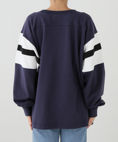 JOURNAL STANDARD(ジャーナルスタンダード)の「別注【MASON/メイソン】 for JS フロッキーPT フットボールTEE(Tシャツ/カットソー・レディース・オレンジ/ネイビー/ホワイト/レッド・FREE)」の15枚目の写真