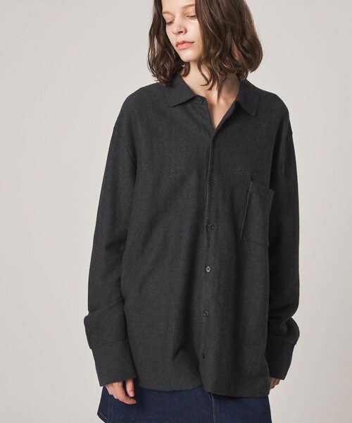 Steven Alan（スティーブンアラン）の「＜WANDERUNG × Steven Alan＞ KNIT SHIRT/ニット（カーディガン/ボレロ・レディース・ベージュ/ワイン/ダークグレー・FREE）」の12枚目の写真