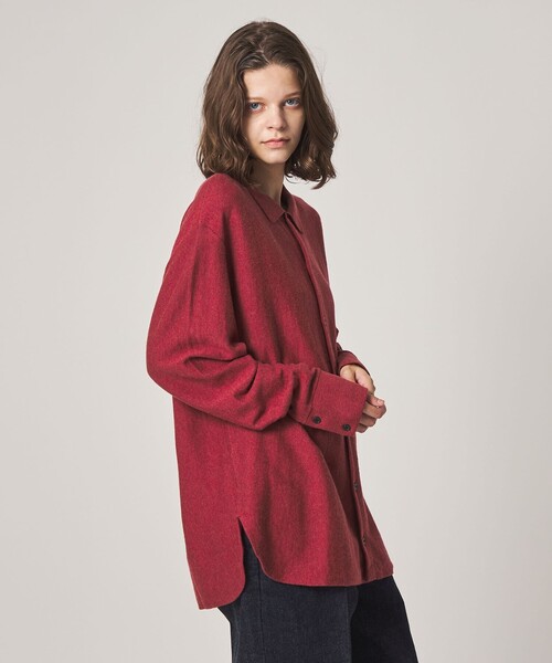 Steven Alan（スティーブンアラン）の「＜WANDERUNG × Steven Alan＞ KNIT SHIRT/ニット（カーディガン/ボレロ・レディース・ベージュ/ワイン/ダークグレー・FREE）」の17枚目の写真