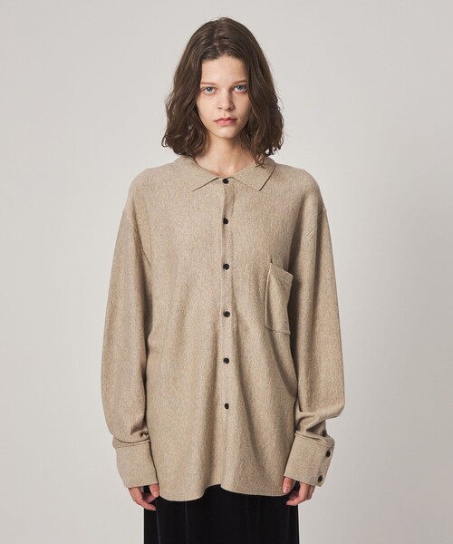 Steven Alan（スティーブンアラン）の「＜WANDERUNG × Steven Alan＞ KNIT SHIRT/ニット（カーディガン/ボレロ・レディース・ベージュ/ワイン/ダークグレー・FREE）」の19枚目の写真