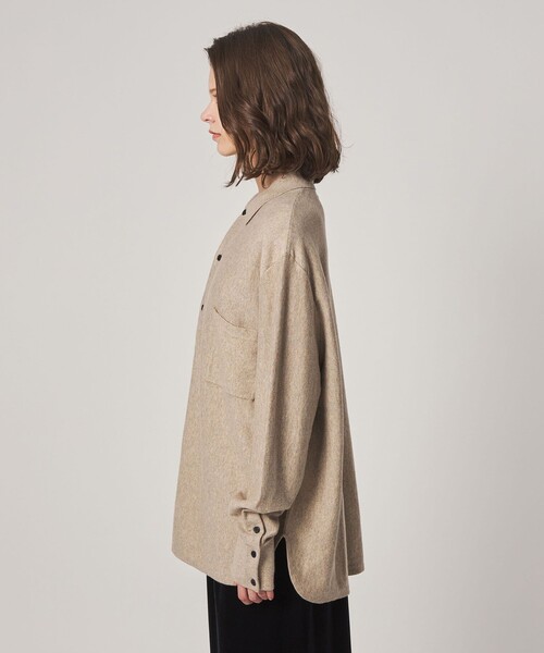 Steven Alan（スティーブンアラン）の「＜WANDERUNG × Steven Alan＞ KNIT SHIRT/ニット（カーディガン/ボレロ・レディース・ベージュ/ワイン/ダークグレー・FREE）」の20枚目の写真