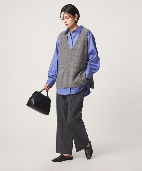 green label relaxing(グリーンレーベルリラクシング)の「【結論シリーズ】ホッとニーハイフレアパンツ マシンウォッシャブル ストレッチ 帯電防止(その他パンツ・レディース・ブラック/ネイビー/グレー/オフホワイト/その他1/その他2/ナチュラル・SHORT/34/36/38/40/42/44/TALL)」の12枚目の写真