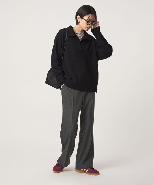 green label relaxing(グリーンレーベルリラクシング)の「【結論シリーズ】ホッとニーハイフレアパンツ マシンウォッシャブル ストレッチ 帯電防止(その他パンツ・レディース・ブラック/ネイビー/グレー/オフホワイト/その他1/その他2/ナチュラル・SHORT/34/36/38/40/42/44/TALL)」の22枚目の写真