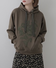BRODIAEA フラワー刺繍パーカー