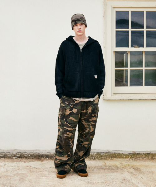 LMCの「SPRAY DYED WAFFLE KNIT ZIP-UP olive(パーカー・レディース・その他・SMALL/MEDIUM/LARGE)」の2枚目の写真