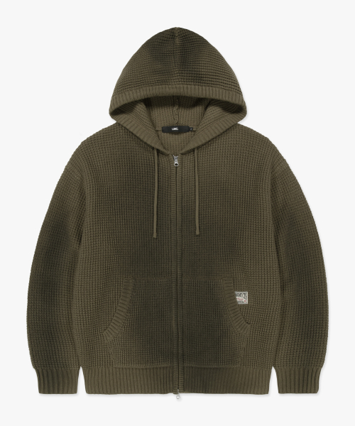 LMCの「SPRAY DYED WAFFLE KNIT ZIP-UP olive(パーカー・レディース・その他・SMALL/MEDIUM/LARGE)」の4枚目の写真