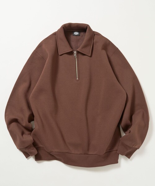 FREAK'S STORE(フリークスストア)の「限定展開 ポロ ハーフジップ スウェット(スウェット・メンズ・グレー/チャコールグレー/ブラウン/ブラック・MEDIUM/SMALL/LARGE)」の14枚目の写真