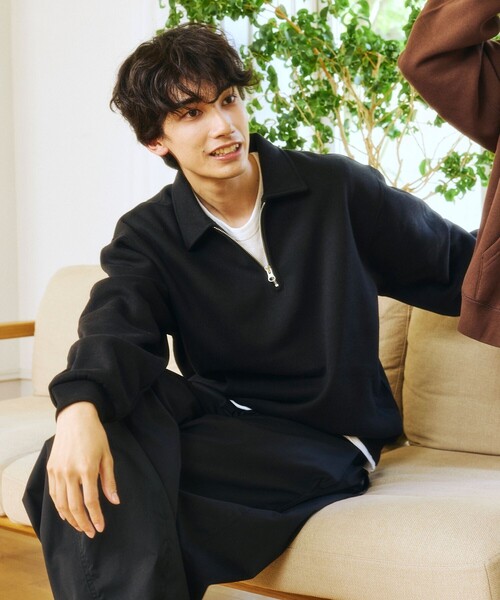 FREAK'S STORE(フリークスストア)の「限定展開 ポロ ハーフジップ スウェット(スウェット・メンズ・グレー/チャコールグレー/ブラウン/ブラック・MEDIUM/SMALL/LARGE)」の21枚目の写真