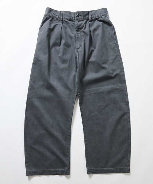 FREAK'S STORE(フリークスストア)の「限定展開 コットンツイル タック ワイド カーブパンツ(その他パンツ・メンズ・チャコールグレー/ブラウン/ネイビー/ブラック・MEDIUM/SMALL/LARGE)」の5枚目の写真