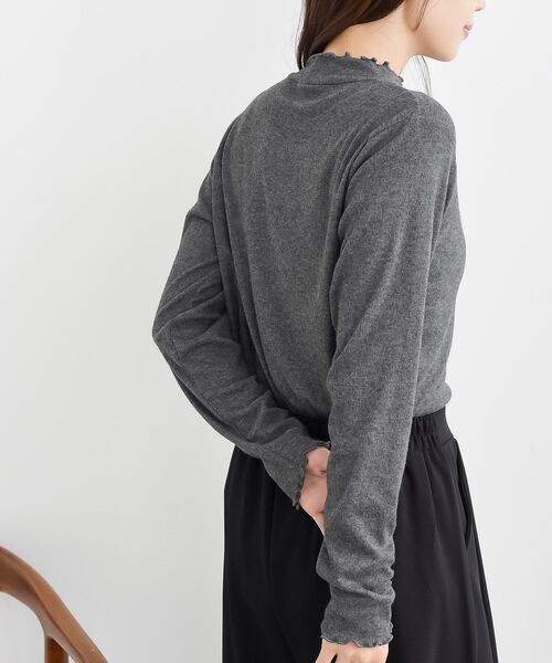 rps(アールピーエス)の「ボトルネックピーチ起毛カットソー(Tシャツ/カットソー・レディース・アイボリー/チャコールグレー/ブラック・フリー)」の16枚目の写真