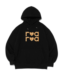 [起毛/起毛なし] ROA ハートチェックロゴ プルオーバーパーカー（ブラック）