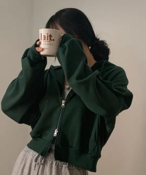 semplice（センプリチェ）の「パーカ【韓国ファッション】（パーカー・レディース・ダークグレー/グリーン/グレー/ブラック・F）」の17枚目の写真
