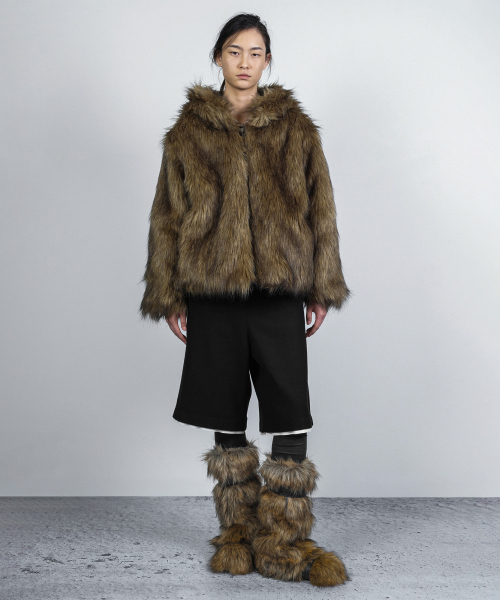 NACHE(ナチェ)の「DETACHABLE BELT FAUX FUR BOOTS BROWN(ブーツ・レディース・その他・23cm/24cm/25cm)」の2枚目の写真