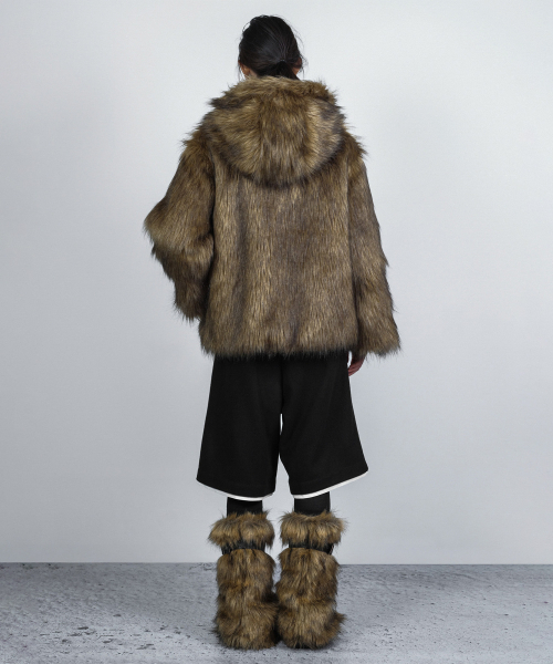 NACHE(ナチェ)の「DETACHABLE BELT FAUX FUR BOOTS BROWN(ブーツ・レディース・その他・23cm/24cm/25cm)」の3枚目の写真